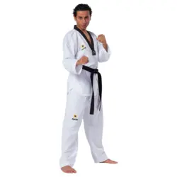 KWON FIGHTLITE Taekwondo dobok - m. sort revers - WT