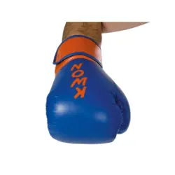KWON SUPER CHAMP Kick-/Thaiboksehandske - Blå/orange - 10 oz. - WKU-godkendt