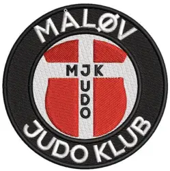 Måløv Judo Klub - Klubmærke broderet på gi - 8 cm