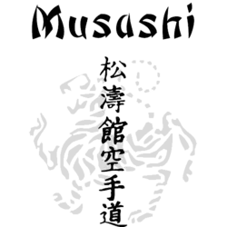 Musashi Shotokan Karate-Do Klubmærke broderet på gi - 8,5 cm