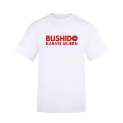 Hvid Bushido Karate Bomuld Klub T-shirt - Børn