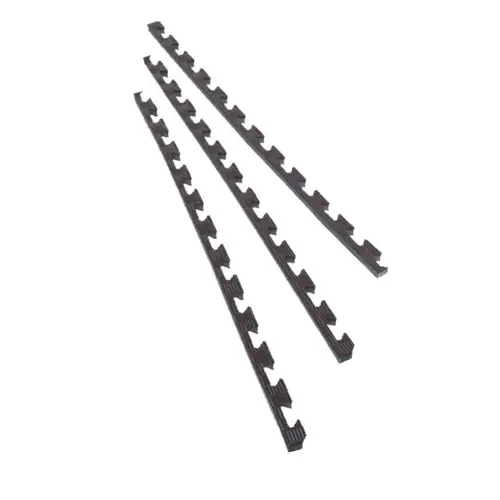 DAX Kampmåtte/Tatami - 2 cm - Sort/grå med kanter