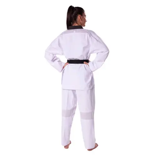 KWON PREMIERE PLUS Taekwondo dobok - Sort krave - WT-godkendt