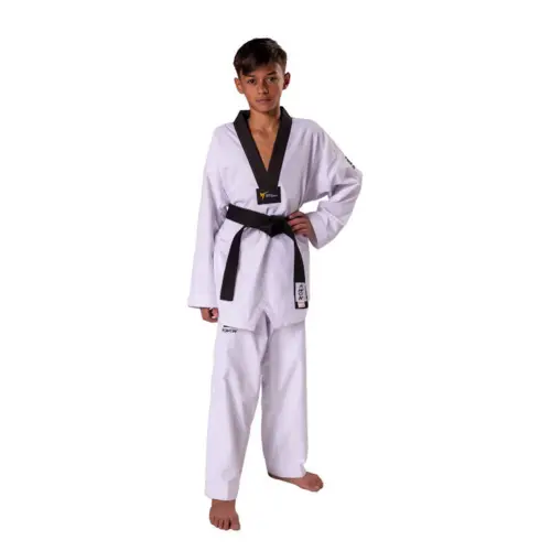 KWON "PREMIERE PLUS" Taekwondo dobok - hvid krave - WT-godkendt