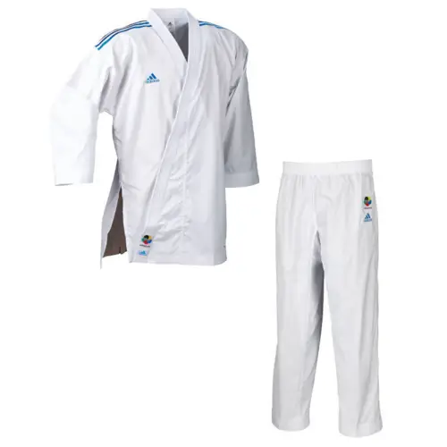 Adidas " ADI-LIGHT-Blue" Premier League Kumite Karate Gi - 4 Oz. - WKF