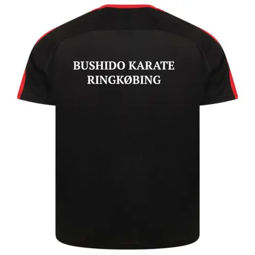 Bushido Karate Voksen T-shirt - Sort/rød