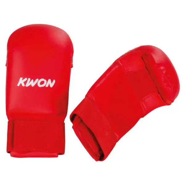 Kwon Karate Kamphandske - WUKF-godkendt Hvid / Rød