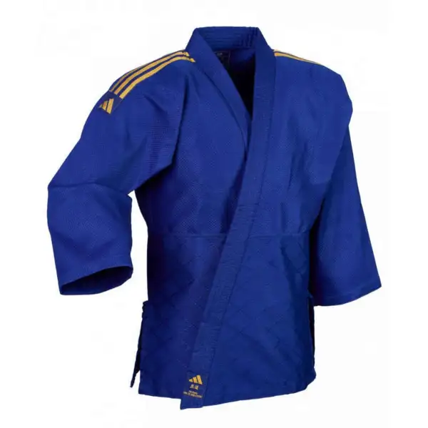 Adidas "CLUB" Judo Gi - 350g - Blå m. guld striber
