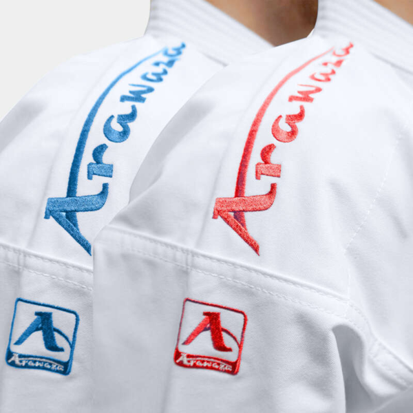 ARAWAZA Black Diamond - Rødt eller Blåt Premiere League  - Kata Karate gi - 12 oz. - WKF