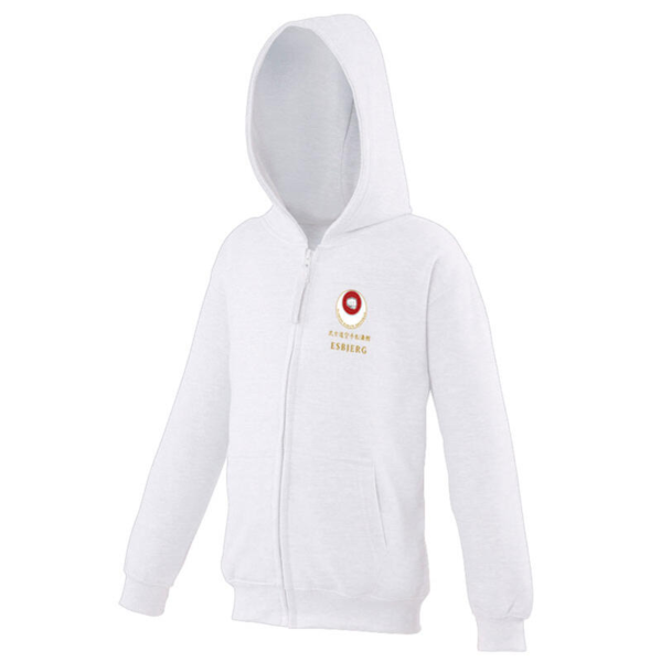Bushido Karate Esbjerg Klub Zip-Hoodie -Hvid