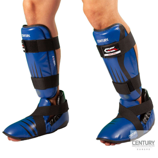 CENTURY Shin Guards "C-GEAR Integrity" - WAKO - Rød - Blå