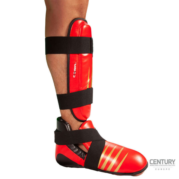 CENTURY Shin Guards "C-GEAR Integrity" - WAKO - Rød - Blå