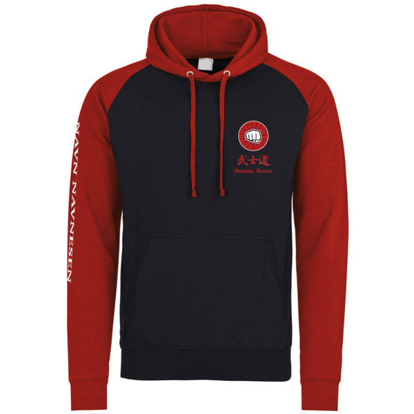 Bushido Karate Kibæk Hoodie Sort/rød