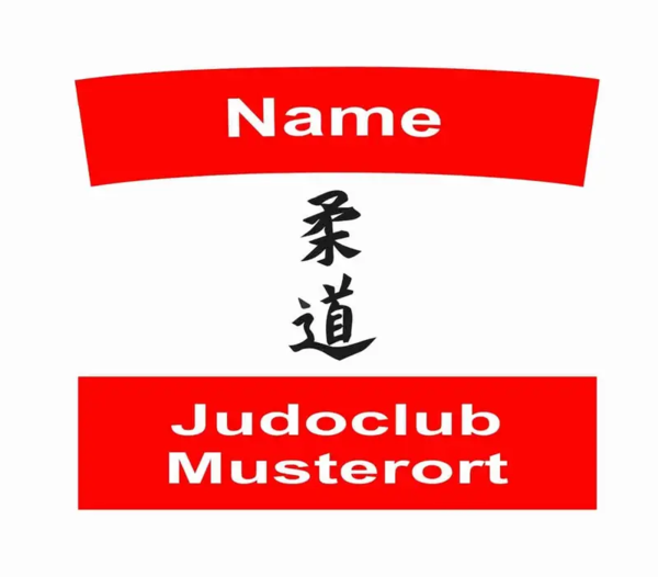 Judo Rygnummer med Logo til påsygning