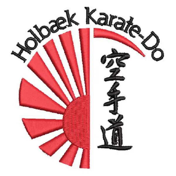 Holbæk Karate-Do Klubmærke broderet på gi - 8,5 cm