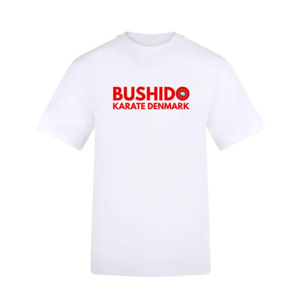 Hvid Bushido Karate Bomuld Klub T-shirt - Børn