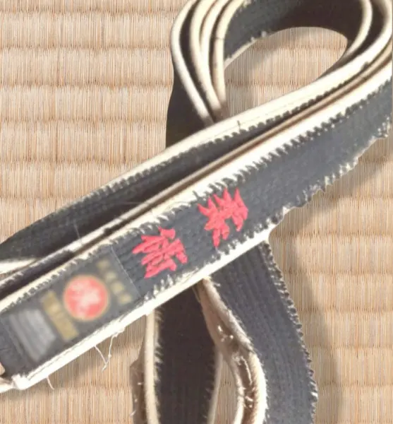 KAZARI Sort bælte - Yohashi Bomuld - Traditionel Japansk brodering - 4,5 cm