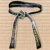 KAZARI Sort bælte - Yohashi Bomuld - Traditionel Japansk brodering - 4,5 cm