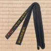 KAZARI Sort bælte - Yohashi Bomuld - Traditionel Japansk brodering - 4,5 cm