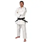 Adidas "CONTEST" Judo Gi - 650g - Hvid m. sorte striber