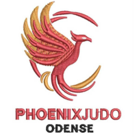 Phoenix Judo Klubmærke broderet på gi - cm 8 cm