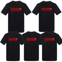 Sort Bushido Karate Bomuld Klub T-shirt - Voksen