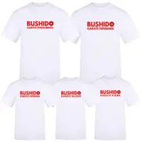 Hvid Bushido Karate Bomuld Klub T-shirt - Voksen